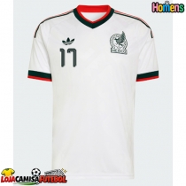 Camisa de Futebol México Orbelin Pineda #17 Equipamento Secundário Mundo 2026 Manga Curta